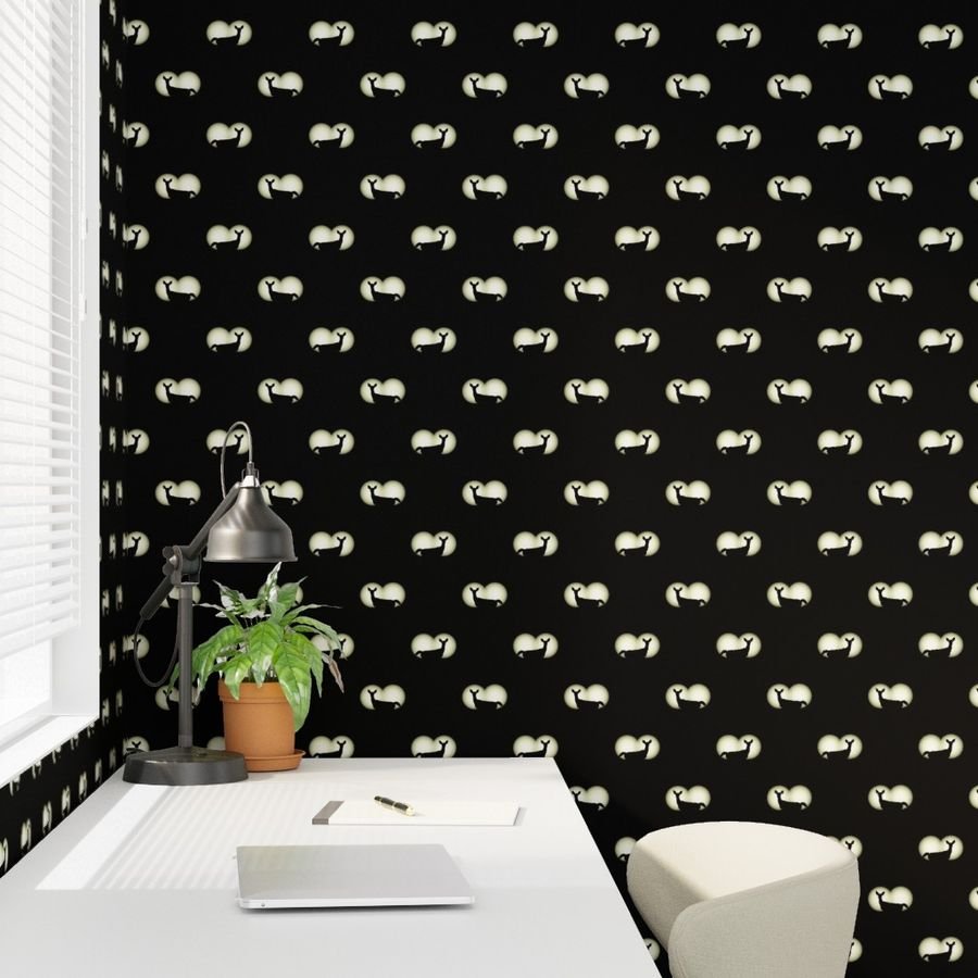 Deer Caught in Headlights Bright White- Bright Eyes in the Dark Wallpaper bright white wallpaper