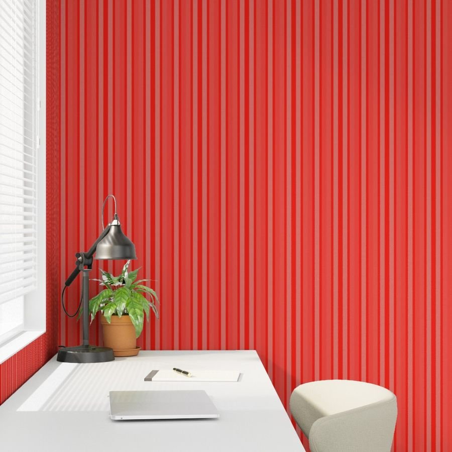Small Coral Shades Modern Interior Design Stripe Wallpaper coral ticking wallpaper