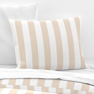 Classic 2 Inch Natural and White Modern Cabana Upholstery Stripes Interior Collection Interior Collection modern design stripe pillow sham design
