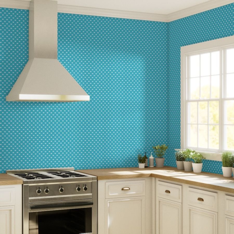 Mini Turquoise with Pale Grey Crowns Turquoise Wallpaper crowns wallpaper