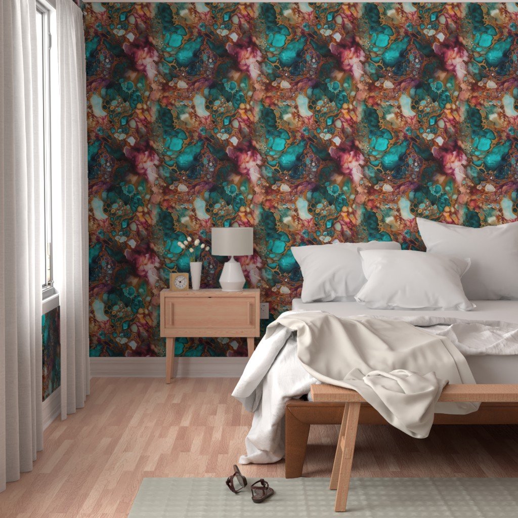 Opal Alcohol Ink 2 Wallpaper inky pattern wallpaper