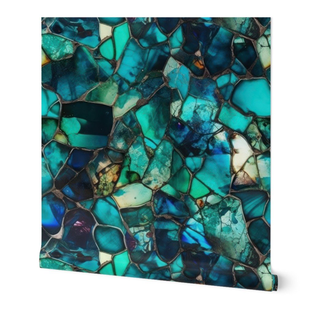 Green and Blue Seaglass 5 Wallpaper broken pieces wallpaper