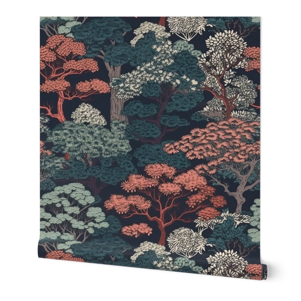 Japanese Tranquility Garden Endless Forest Wallpaper japanese garden wallpaper