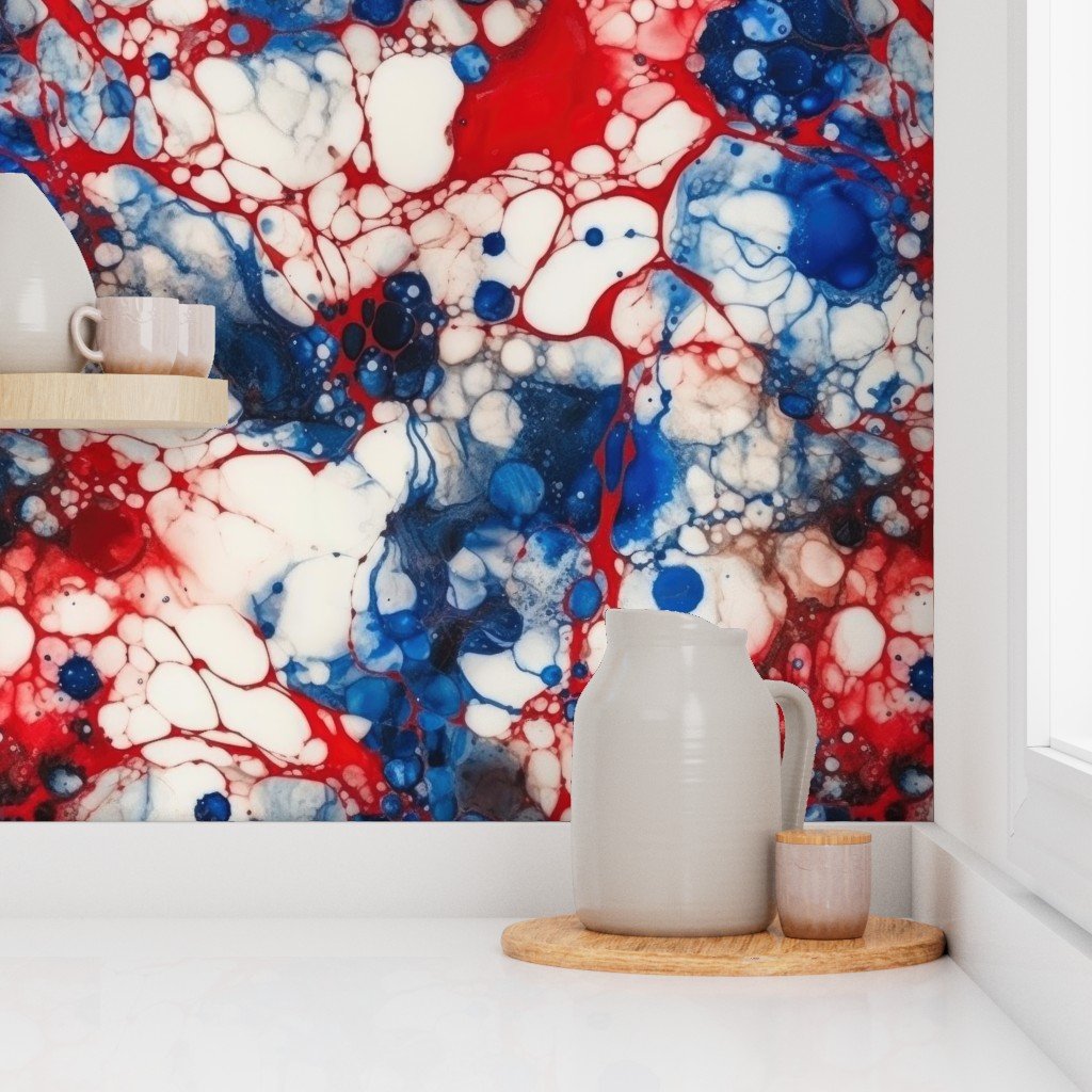 Red White and Blue Alcohol Ink USA Patriotic Flag Colors Alcohol Ink Wallpaper alcohol ink pattern wallpaper
