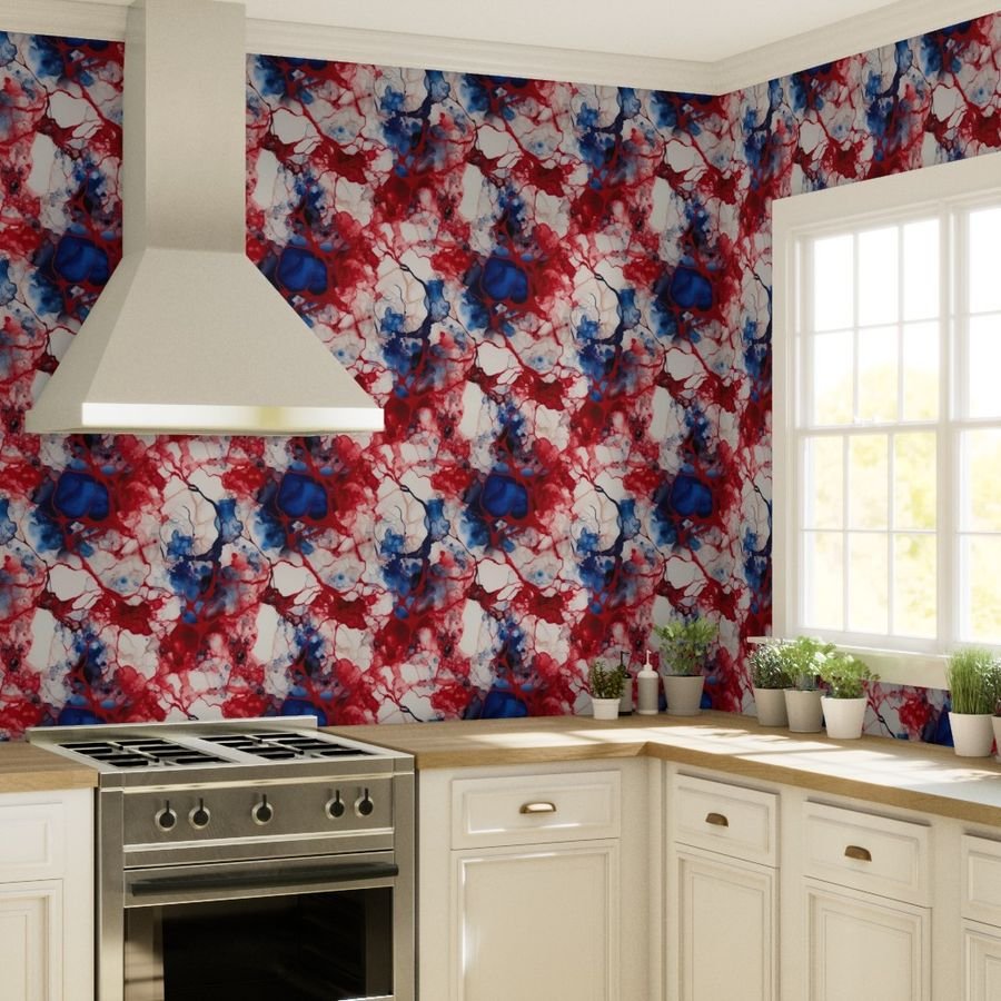 Red White and Blue Alcohol Ink UK Patriotic Flag Colors Alcohol Ink Wallpaper british flag wallpaper
