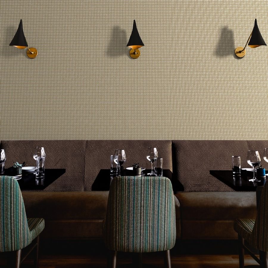 Tan on White Rattan Caning Pattern Wallpaper french provincial wallpaper