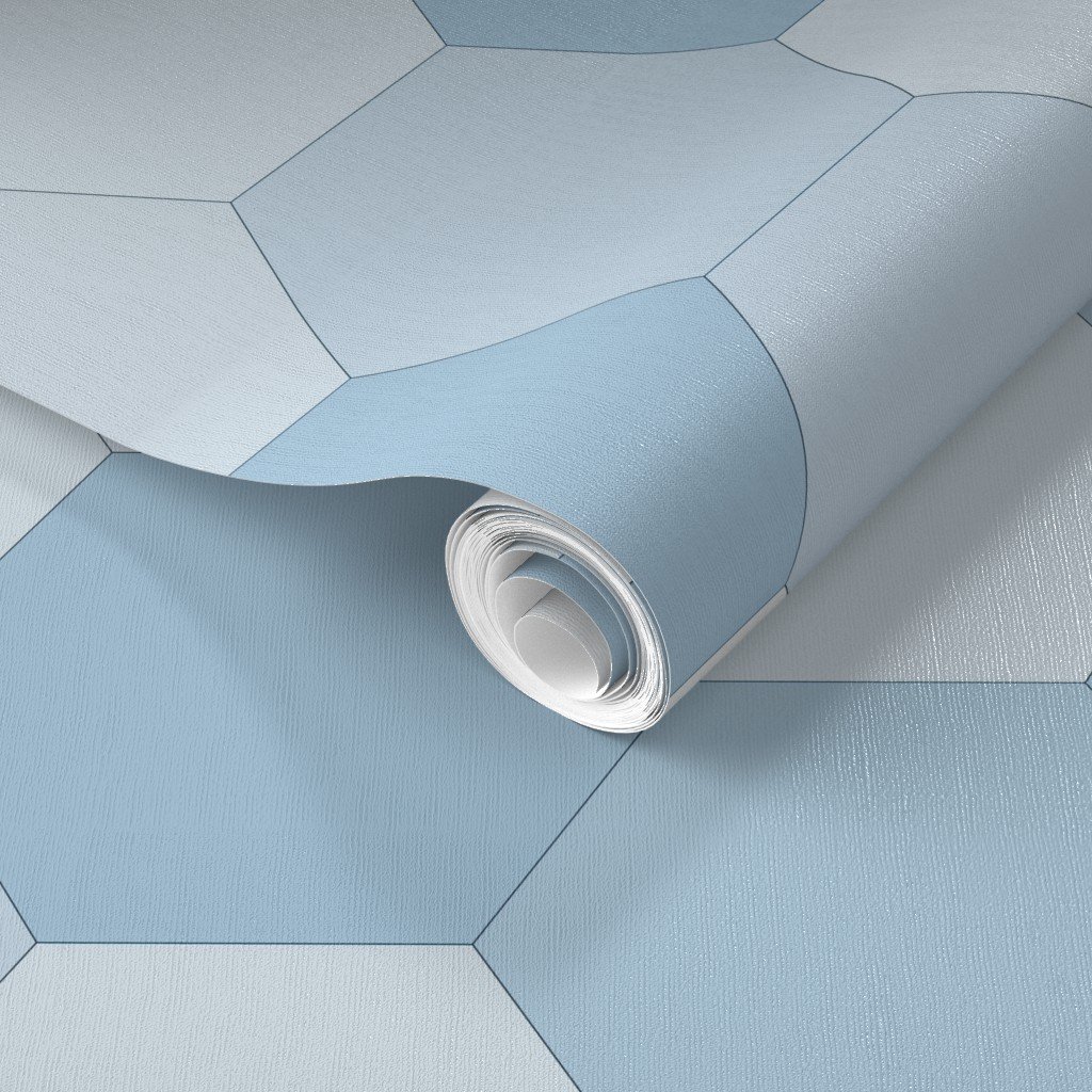 Hexagonal Blue Serenity Honeycomb Pattern Wallpaper blue pattern wallpaper