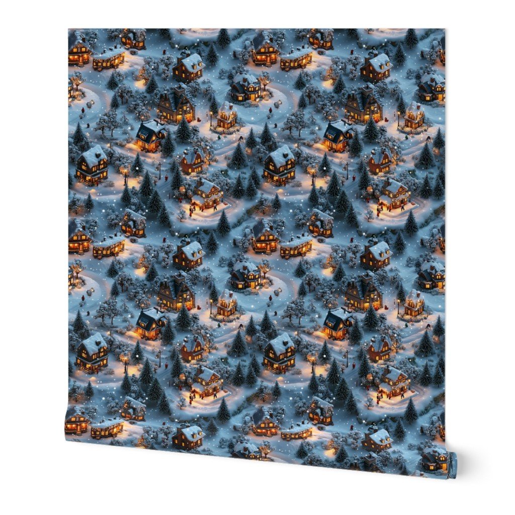 Night Before Christmas - Twilight Serenity Wallpaper painting wallpaper