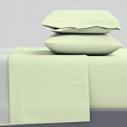 Grass Cuttings Green Pinstripe with White Pinstripes Dad Edit Home Styling Collection Home Decor Collection dad sheet set design