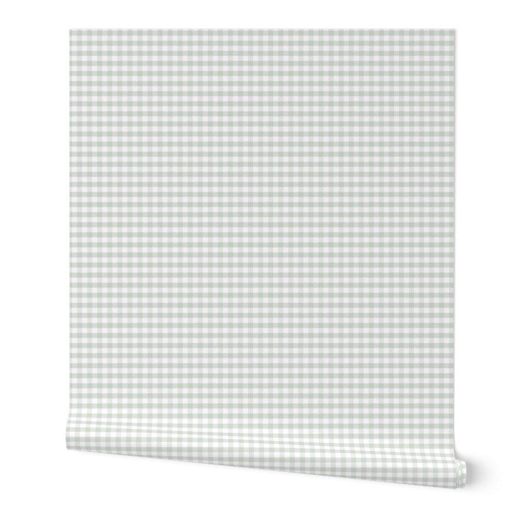 Pale Sage Gingham Check Plaid Pattern Design Collection Home Styling Collection cozy wallpaper