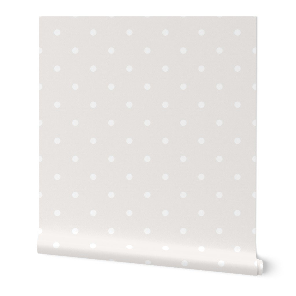4 Inch Bone White Polka Dot Pattern Wallpaper dots wallpaper