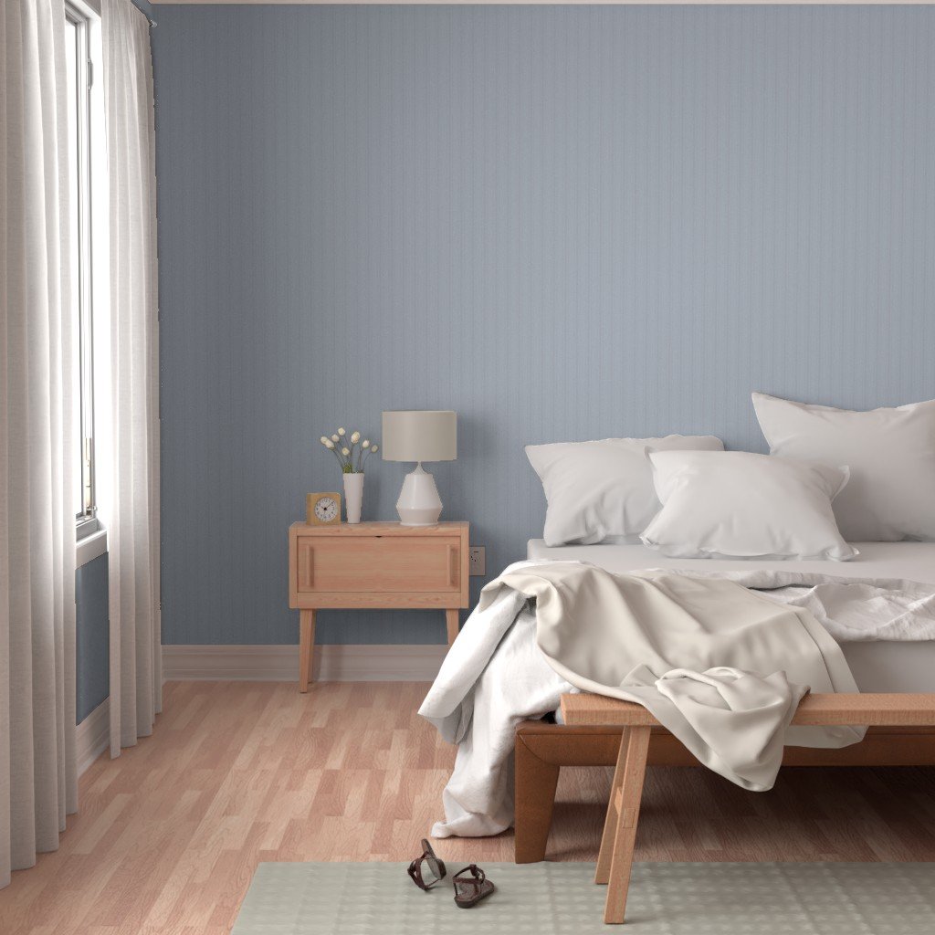 Tonal Cool Gray Tailored Ticking Stripe Cottage Farmhouse Small Scale Wallpaper gray stripe wallpaper