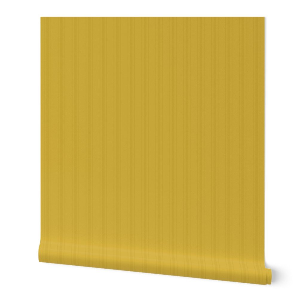 Tonal Gold Yellow Tailored Ticking Stripe Cottage Farmhouse Small Sca Wallpaper small scale wallpaper