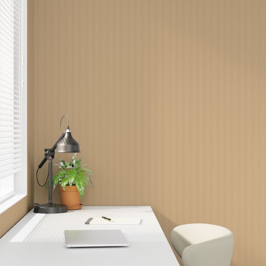 Tonal Sandstone Tailored Ticking Stripe Cottage Farmhouse Small Scal Wallpaper small scale wallpaper