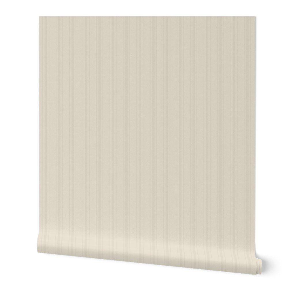 Tonal Oatmeal Tailored Ticking Stripe Cottage Farmhouse Small Scale W Wallpaper small scale wallpaper