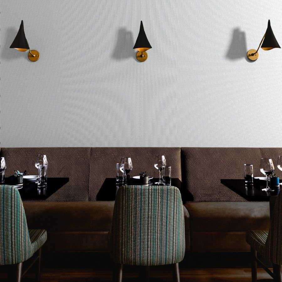 Classic Charcoal Gray Pinstripe on White Office Stripe Pattern Wallpaper gray and white wallpaper