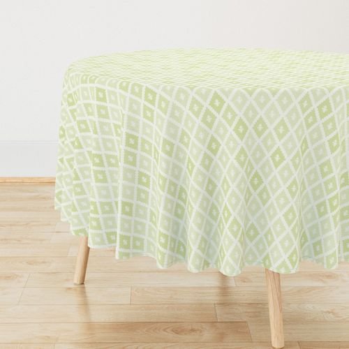 Small Sun Faded Mediterranean Diamond Pattern in Lime Sage Green Interior Collection Design Collection lime wash tablecloth design