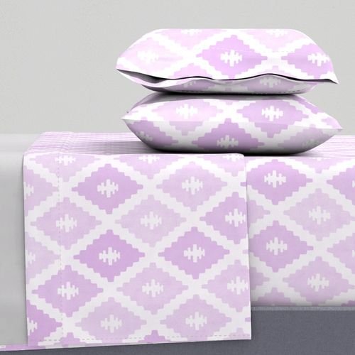Large Sun Faded Mediterranean Diamond Pattern in Petal Orchid Pink Design Collection Design Collection orchid pink sheet set design