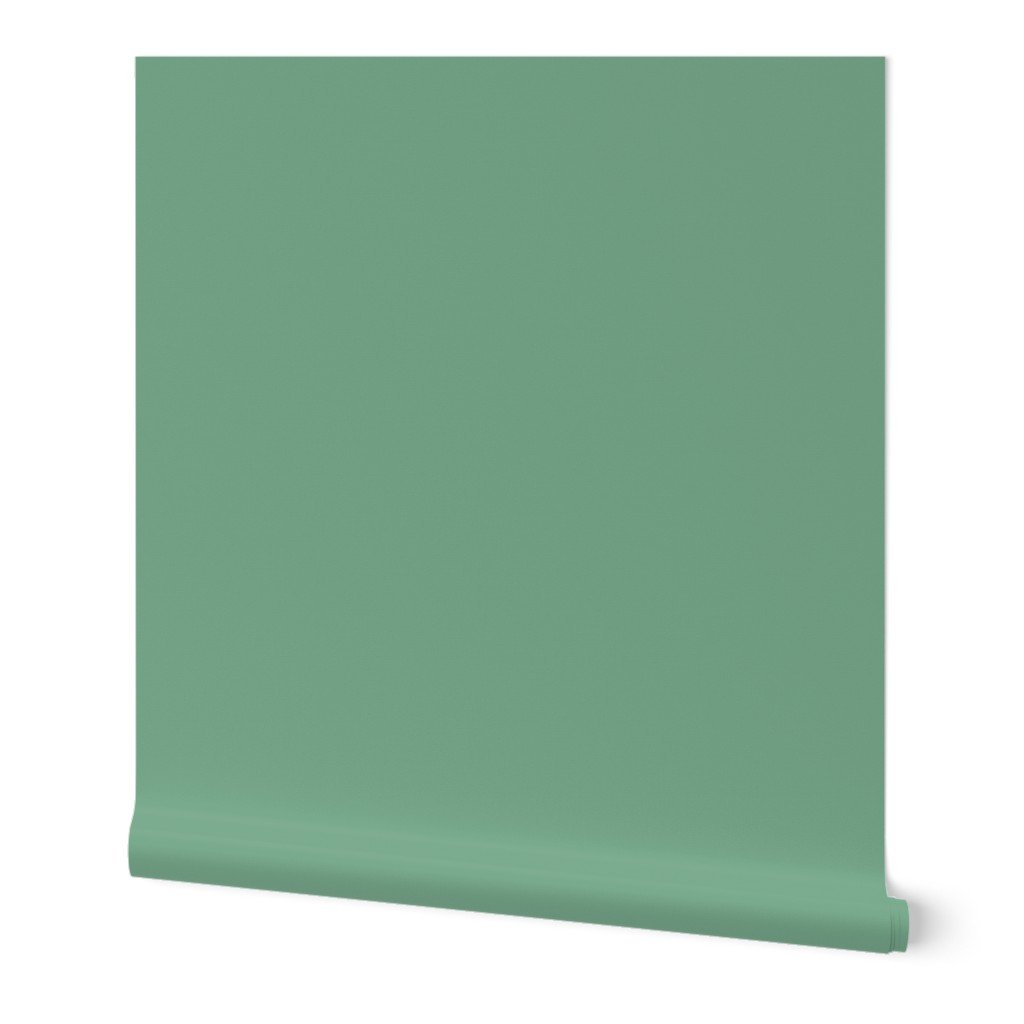 Modern Fresh Sage Green Solid Color 78A98C Wallpaper home decor wallpaper