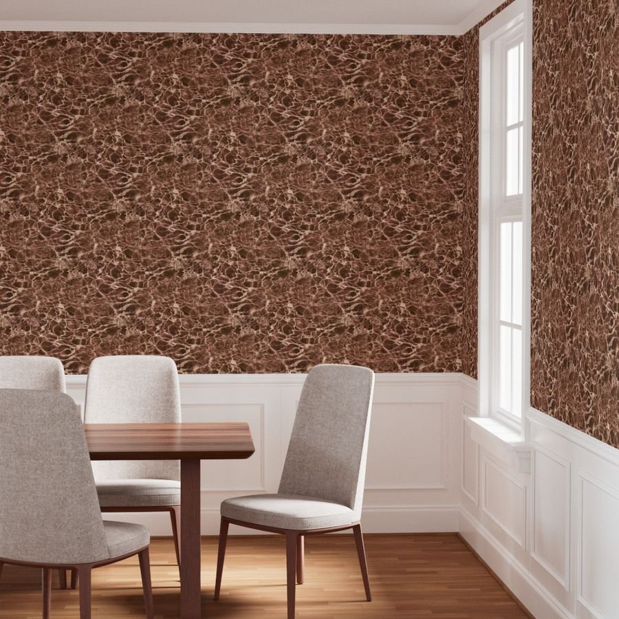 Sedona Sunlit Water Ripples in Warm Brown Wallpaper warm brown wallpaper