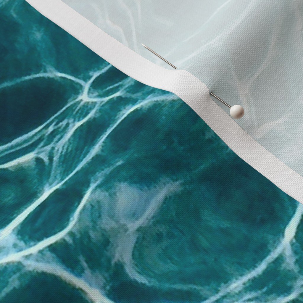 Exuma Sapphire Shallows Water Ripples Fabric cool tone fabric