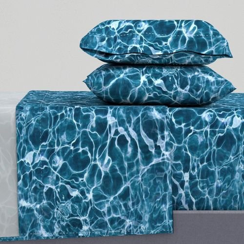 Naxos Aegean Blue Water Ripples Home Decor Collection Design Collection sunlit water sheet set design