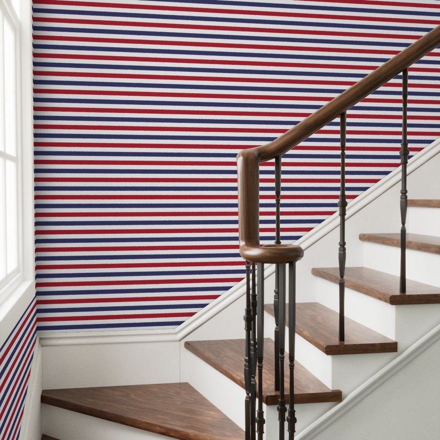 USA American Flag Red White and Blue Alternating Stripes Wallpaper flag colors wallpaper