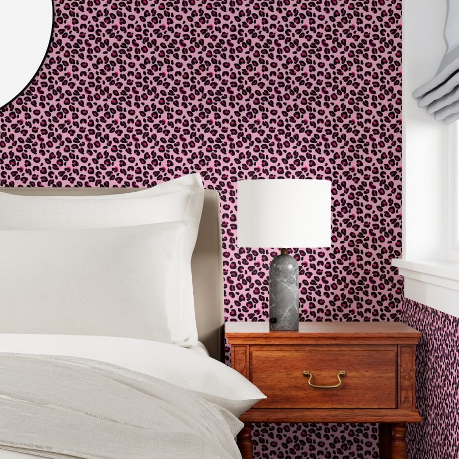 Leopard Spots Pink Wallpaper animal print wallpaper