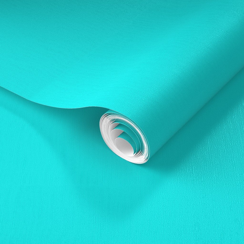 Bright Neon Aqua Blue Solid Coordinate Wallpaper fluorescent aqua wallpaper