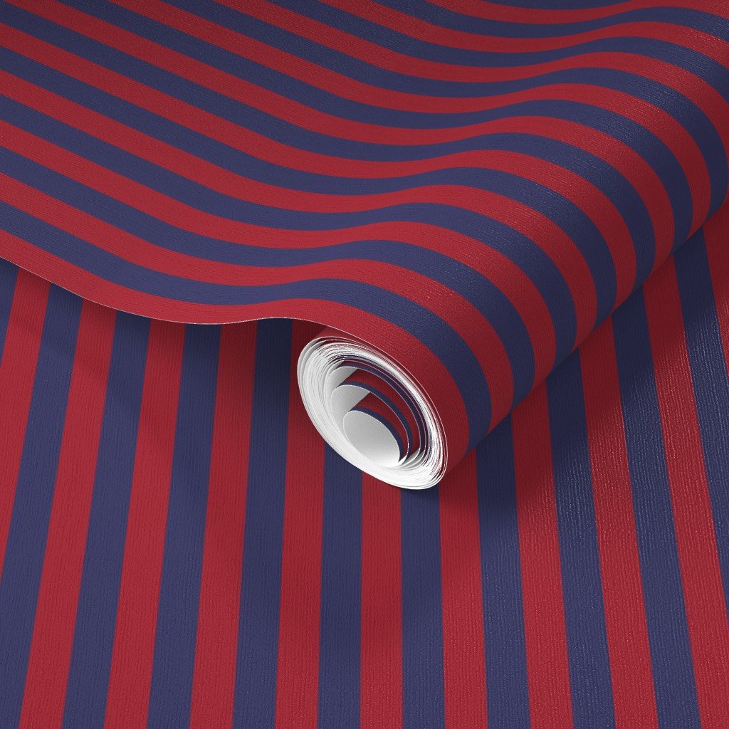 Small Red and Blue USA American Flag Vertical Stripes Wallpaper blue stripes wallpaper