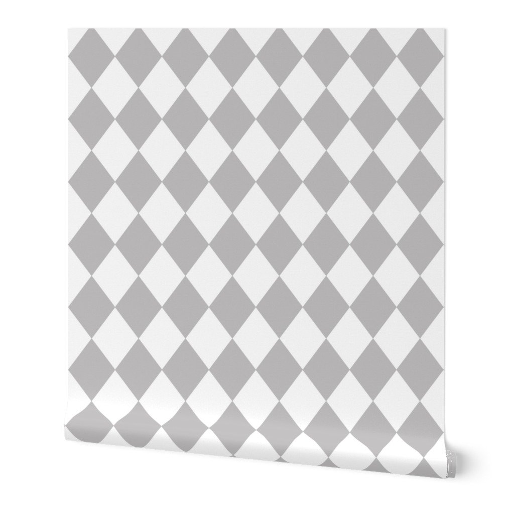 Grey Fog Small Modern Diamond Pattern Wallpaper fog diamonds wallpaper
