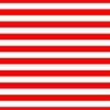 Red and White Big 1-inch Beach Hut Horizontal Stripes
