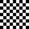 Black and White Checkerboard 2 inch-Check