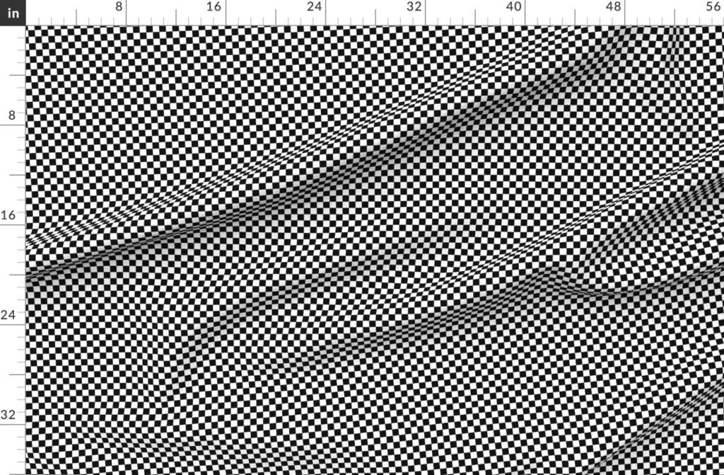 Black and White Checkerboard 1/2 inch-Check Fabric design
