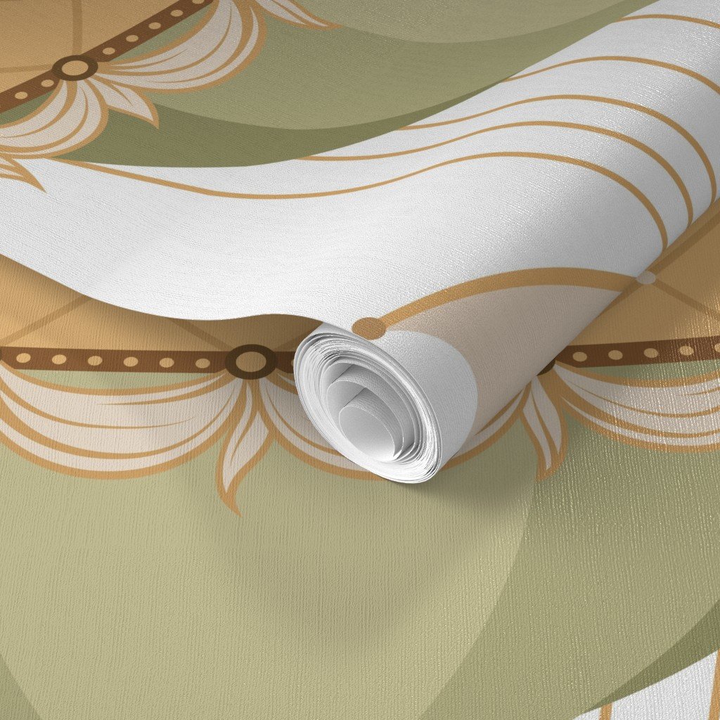 Vintage Ornamental Winged Hot Air Helium Balloons Wallpaper tearshape balloon wallpaper