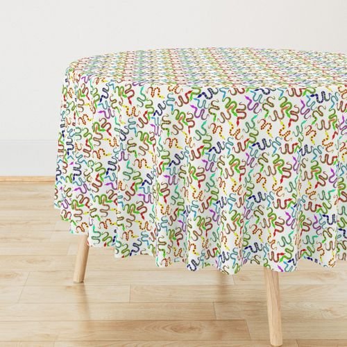 Neon Snakeys Bright Colored Snakes Design Collection Home Decor Collection neon yellow tablecloth design