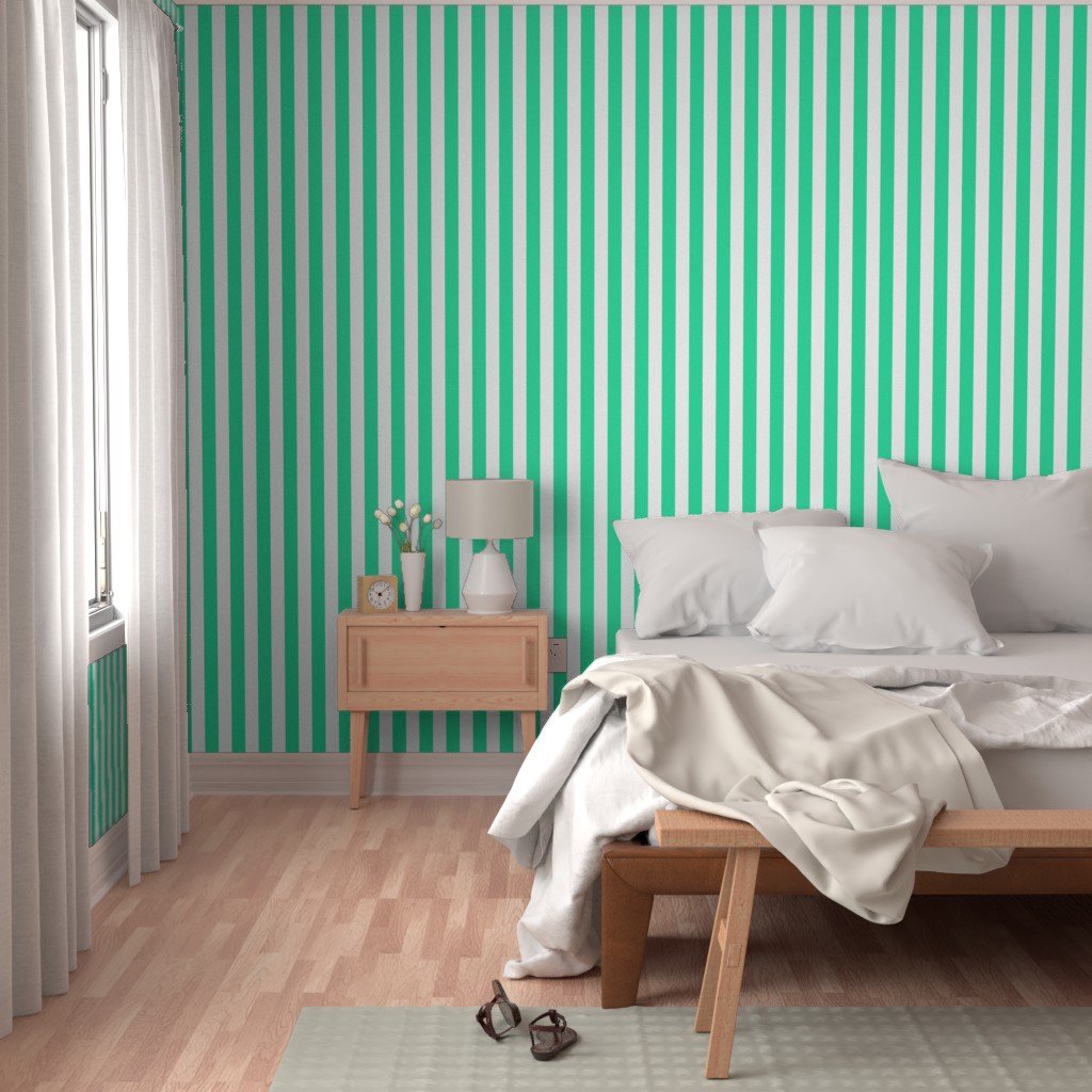 SeaMint Vertical Tent Stripes Florida Colors of the Sunshine State Wallpaper mint water wallpaper