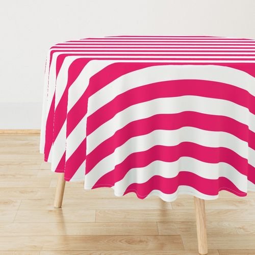 Florida Flamingo Pink Horizontal Tent Stripes Florida Colors of the Interior Collection Home Decor Collection flamingo stripes tablecloth design