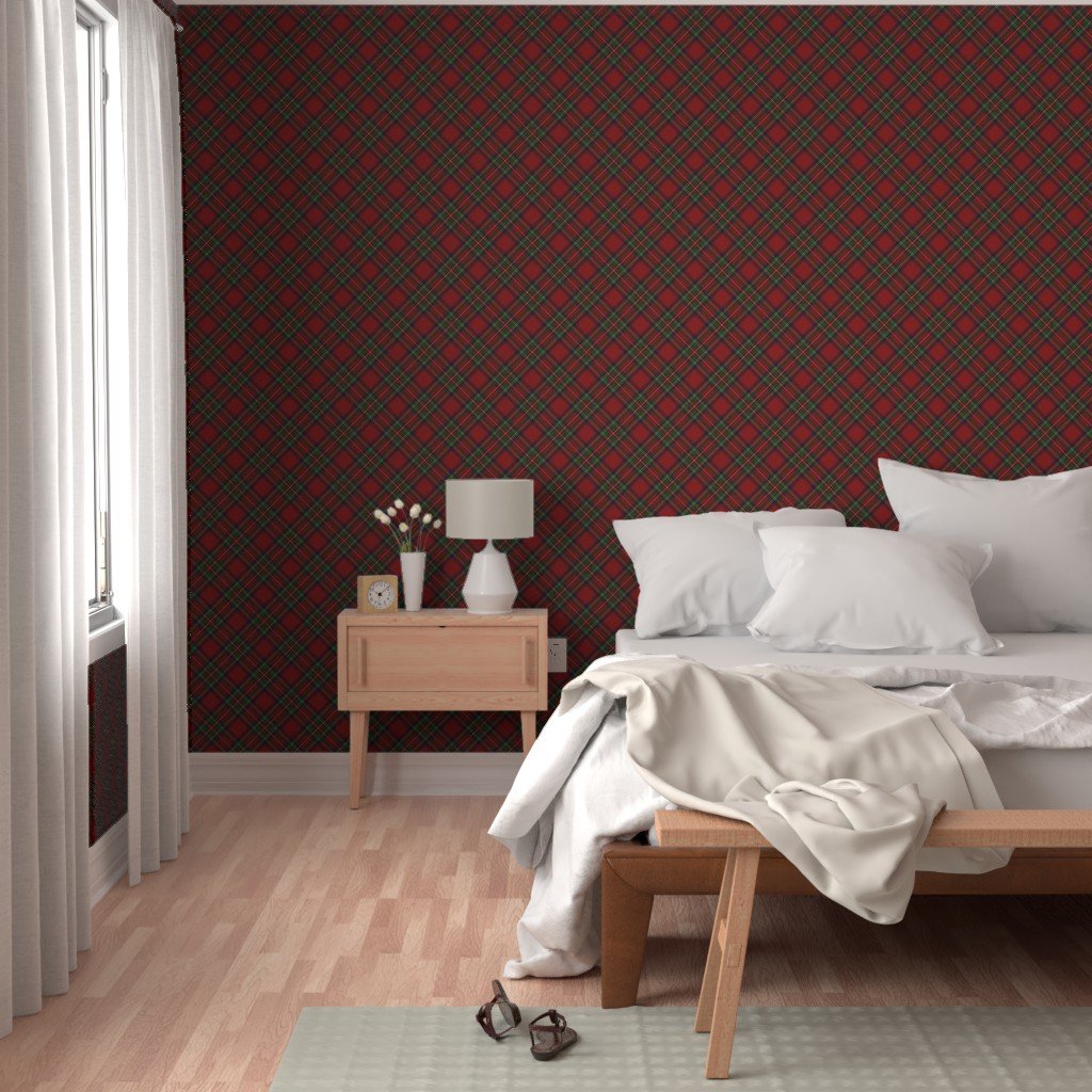 Royal Stewart Tartan Stuart Clan Plaid Tartan Wallpaper red plaid wallpaper