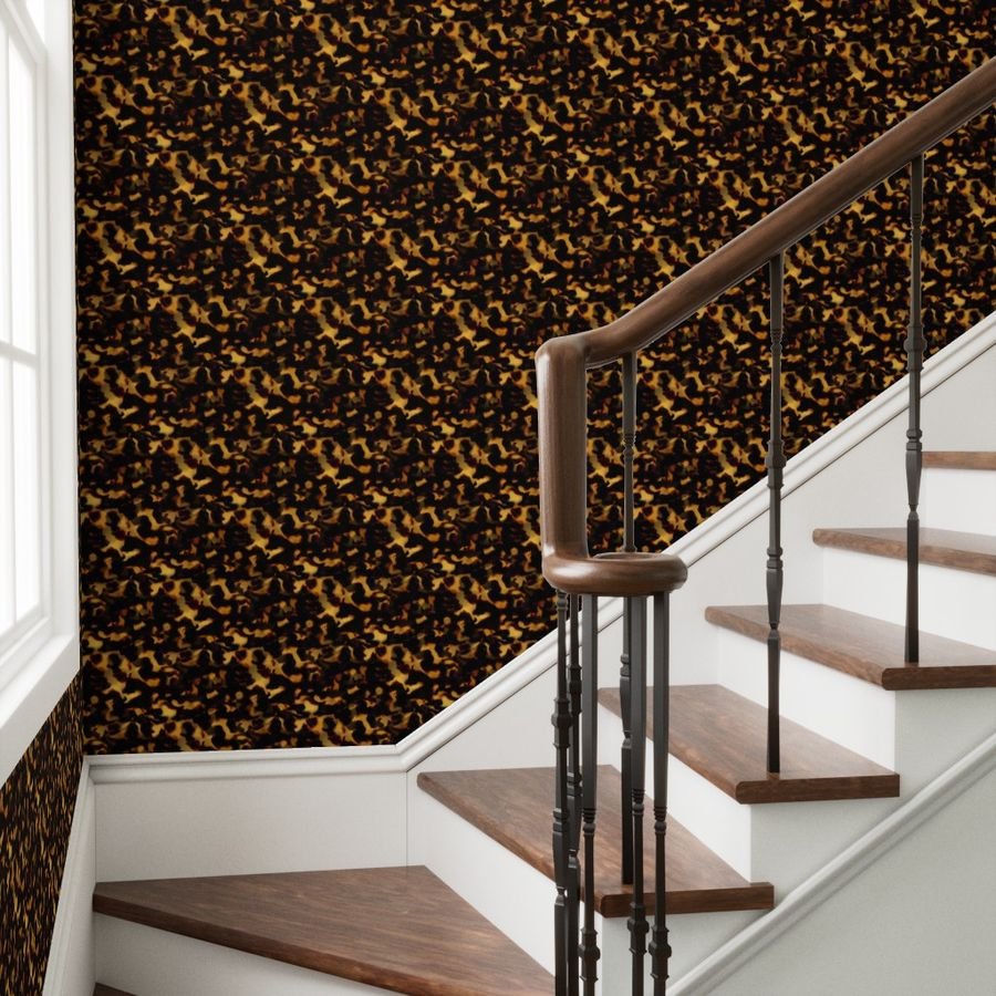 Original Gold and Brown Tortoiseshell Seamless Repeat Pattern Design Collection Design Collection gold tortoiseshell wallpaper