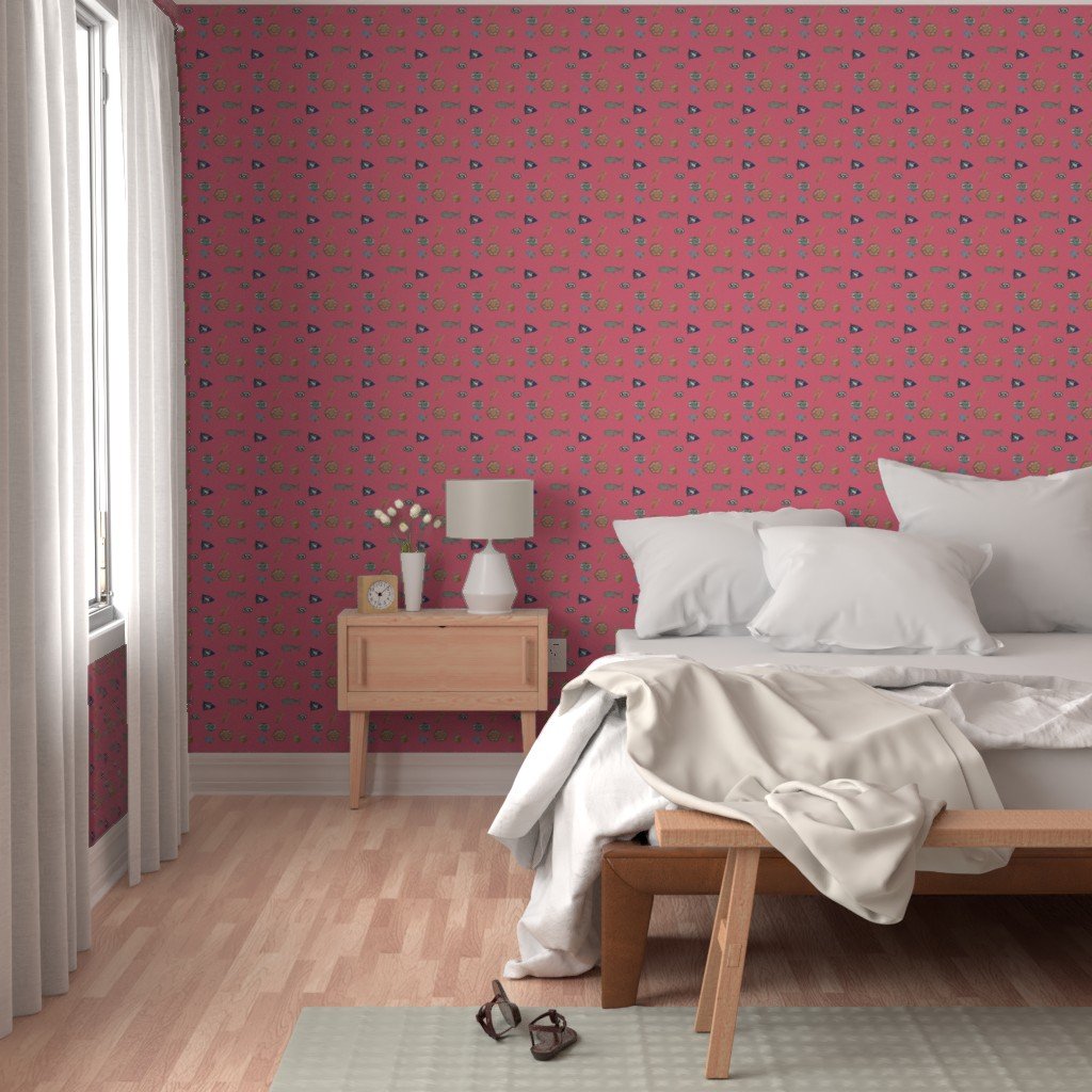 Nantucket Island Hand Painted Watercolors of its Symbols Signs and Wallpaper grey lady wallpaper