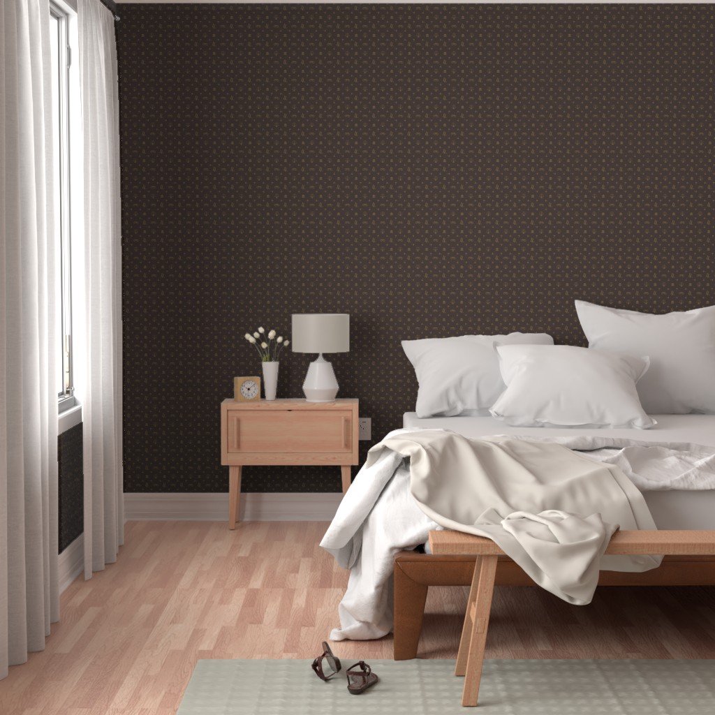 Louis Lawyer Symbols and Motifs in Tan on Brown Wallpaper brown wallpaper