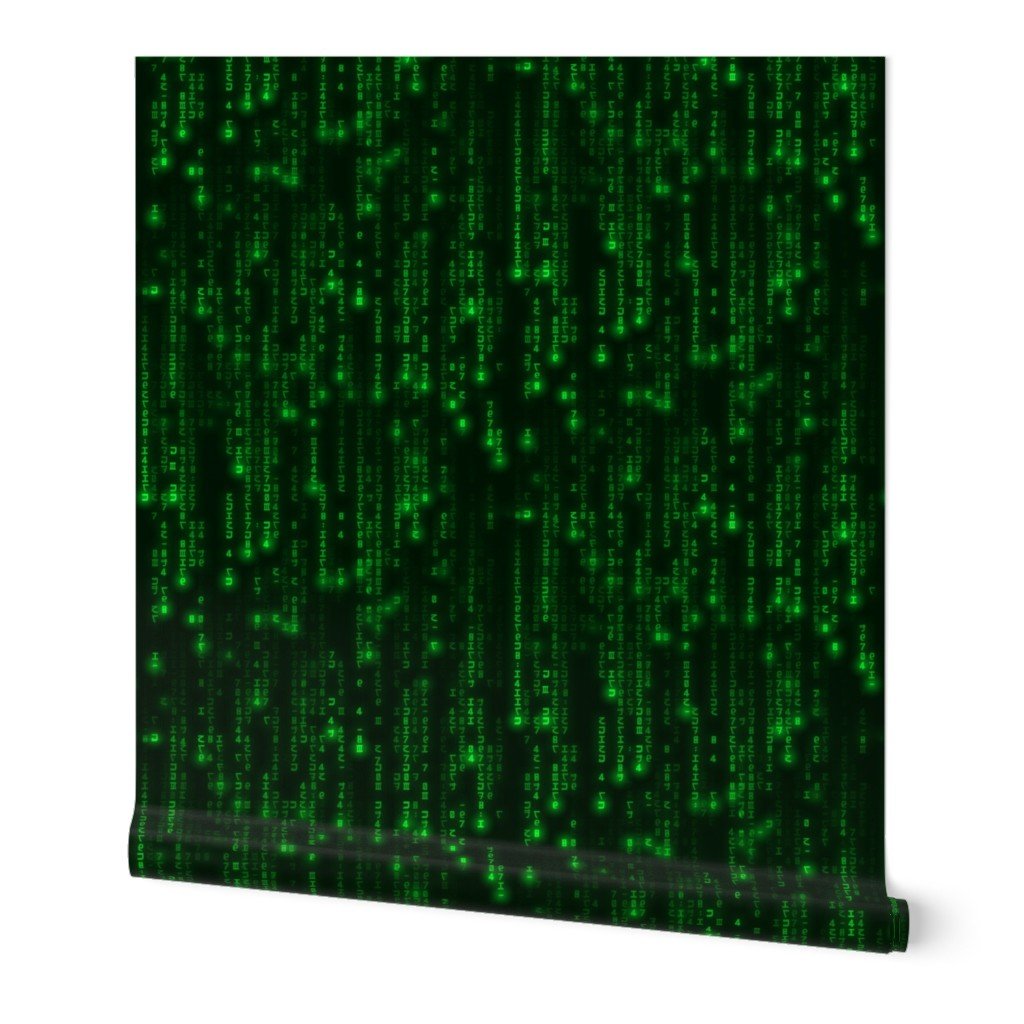 Bright Neon Green Digital Rain Computer Code Wallpaper bright wallpaper