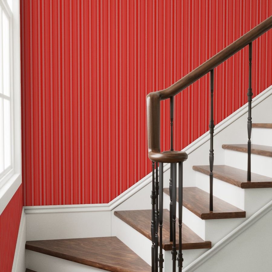 Small Coral Shades Modern Interior Design Stripe Wallpaper design stripes wallpaper