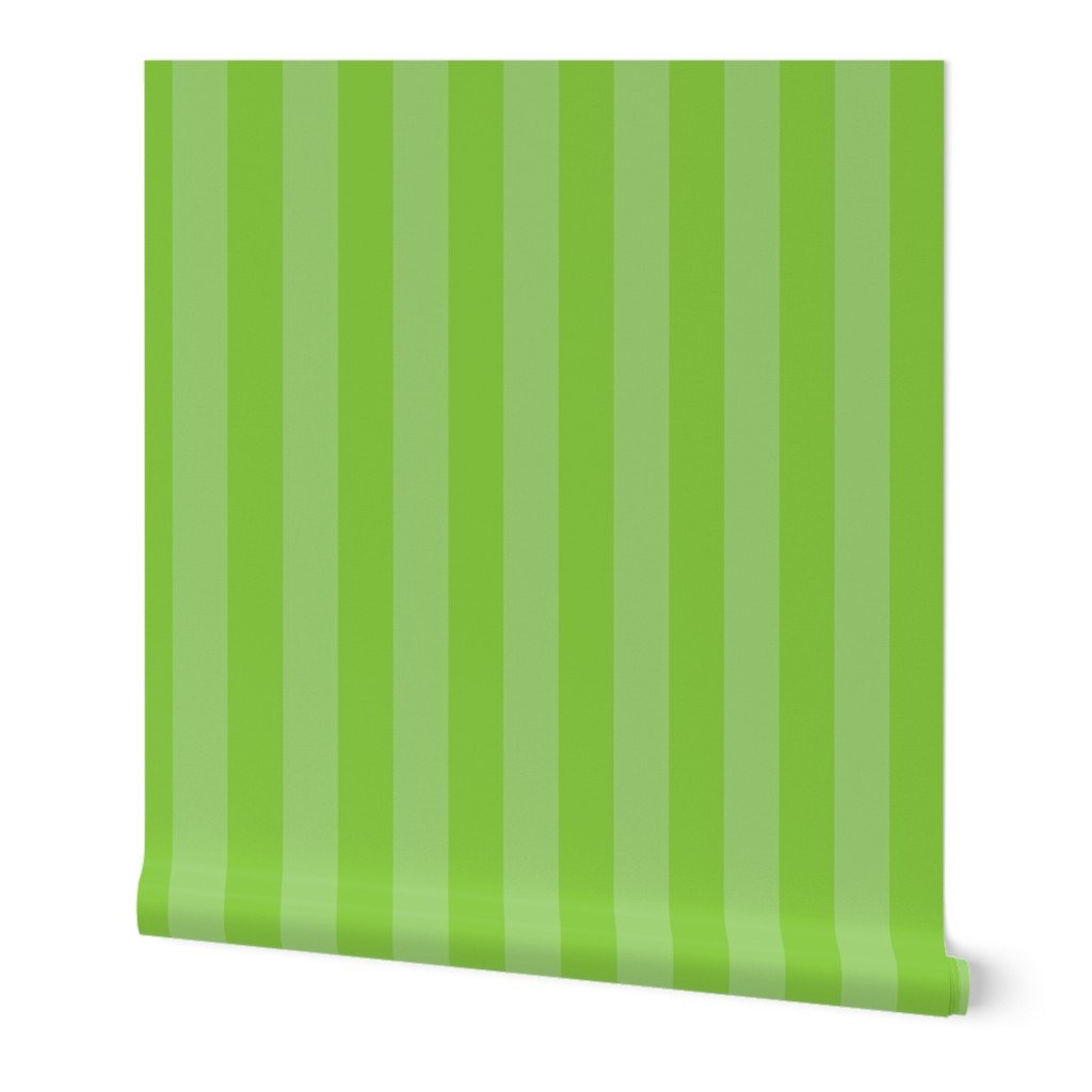 Lime and Faded Lime 2 Inch Vertical Cabana Stripes Wallpaper lime and faded lime wallpaper