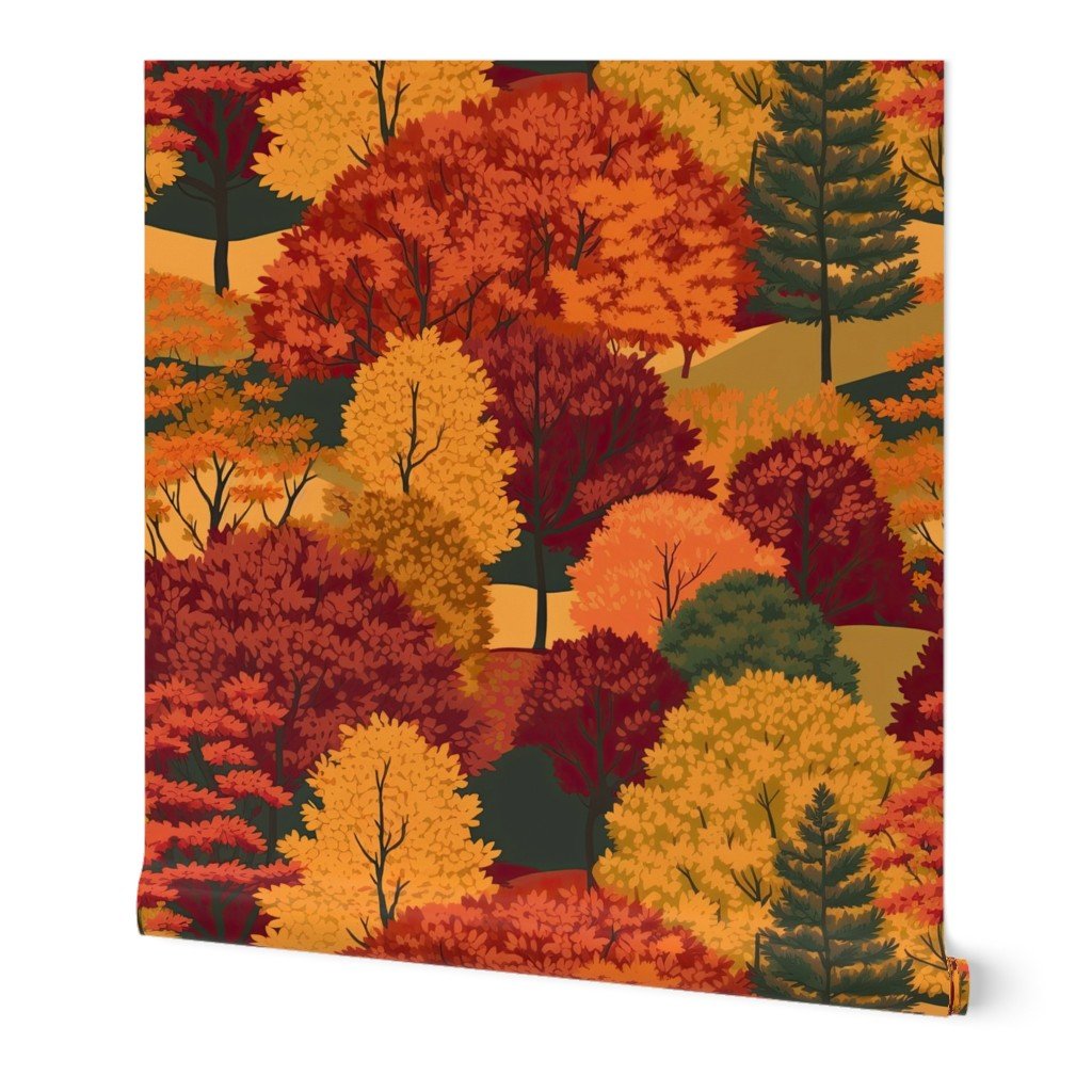 New England Endless Forest Fall Trees Wallpaper new england trees wallpaper