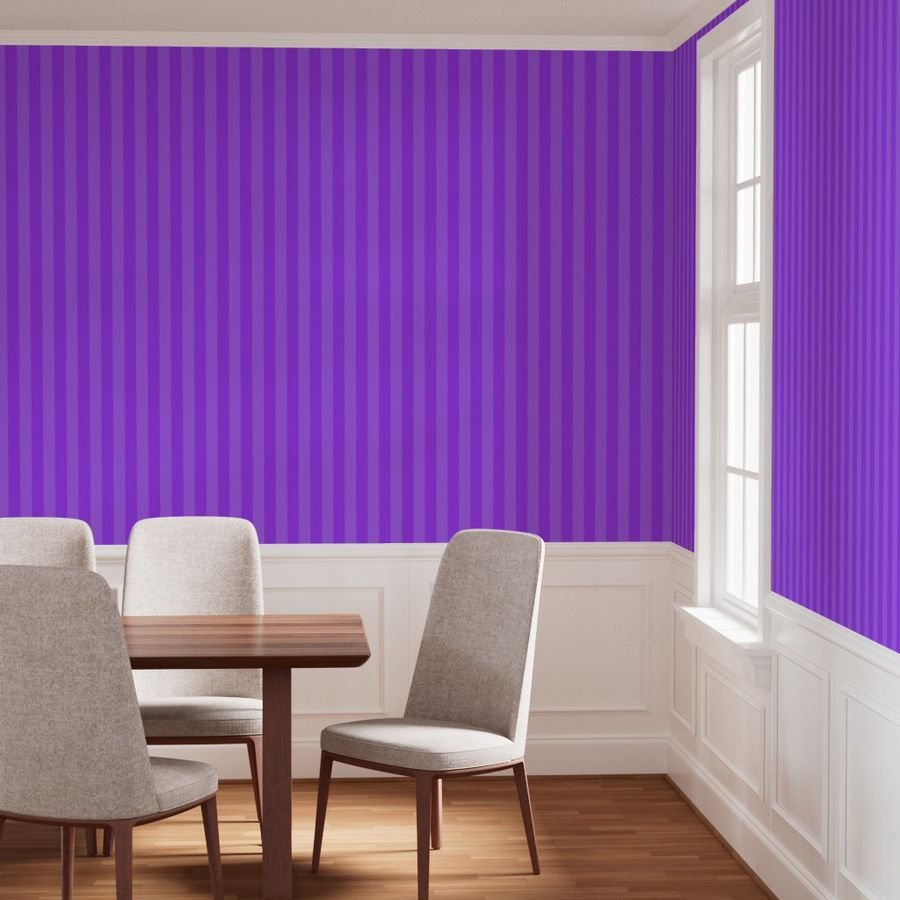 2 inch Day Glo Purple Cabana Stripe Wallpaper digital day glo wallpaper