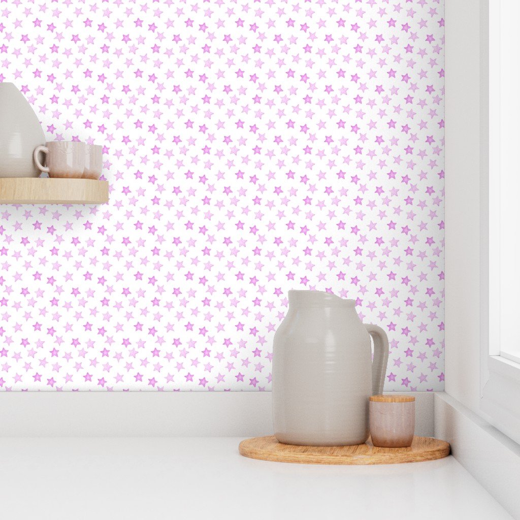 Small Faded Pink Christmas Stars on White Wallpaper faded pink wallpaper