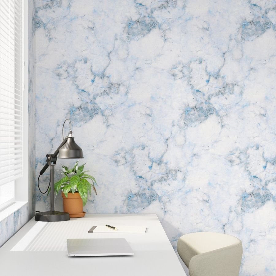 Marble Natural Stone Grey With Blue Veining Quartz Wallpaper blue veins natural wallpaper