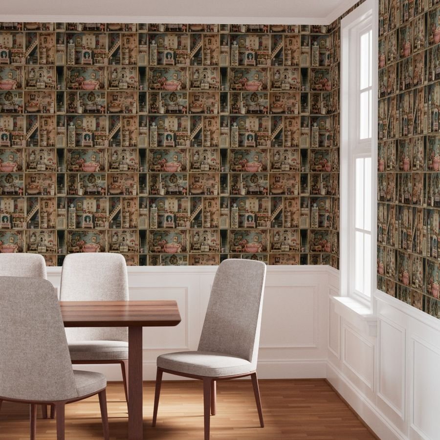 Quaint and Charming Dollshouse Rooms with Ditsy Decor 3 Wallpaper dolls house wallpaper